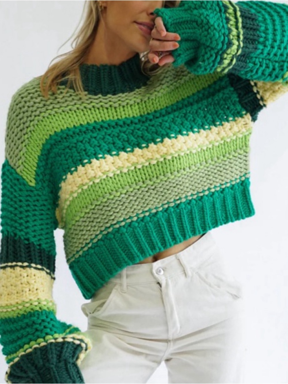 Yllw the Label Soho Stripe Sweater - size M